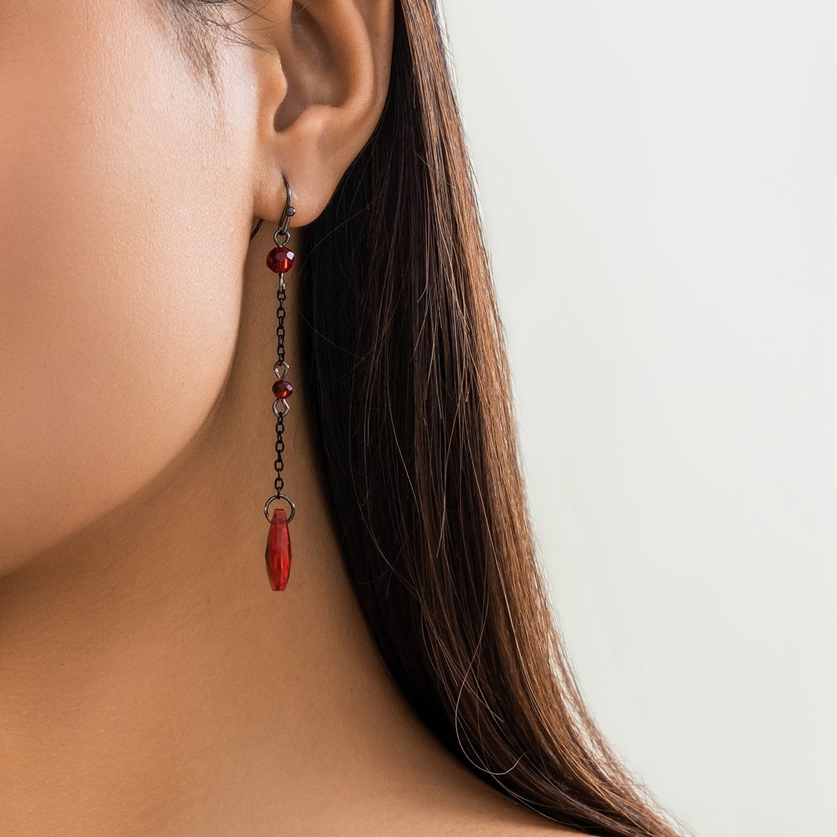 Gothic Rhinestone Waterdrop Dangle Earrings - ArtGalleryZen