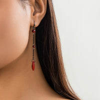 Thumbnail for Gothic Rhinestone Waterdrop Dangle Earrings - ArtGalleryZen