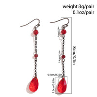 Thumbnail for Gothic Rhinestone Waterdrop Dangle Earrings - ArtGalleryZen