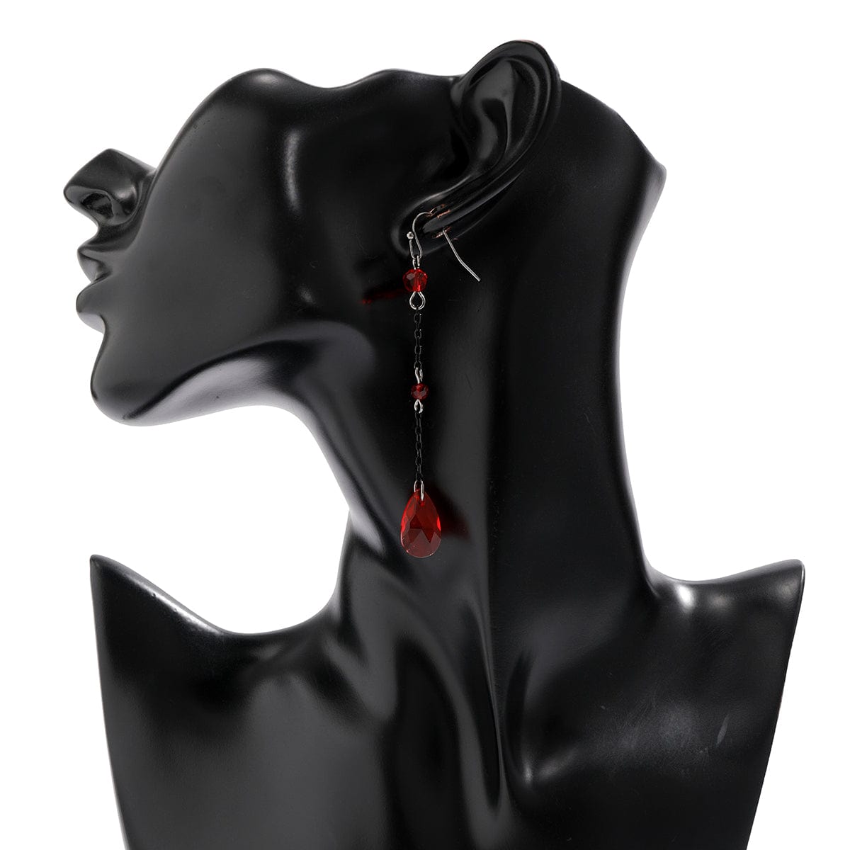 Gothic Rhinestone Waterdrop Dangle Earrings - ArtGalleryZen