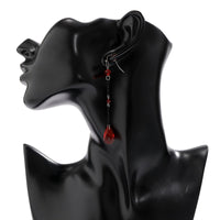 Thumbnail for Gothic Rhinestone Waterdrop Dangle Earrings - ArtGalleryZen
