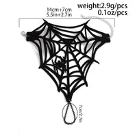 Thumbnail for Gothic Spider Cobweb Velvet Finger Ring Bracelet