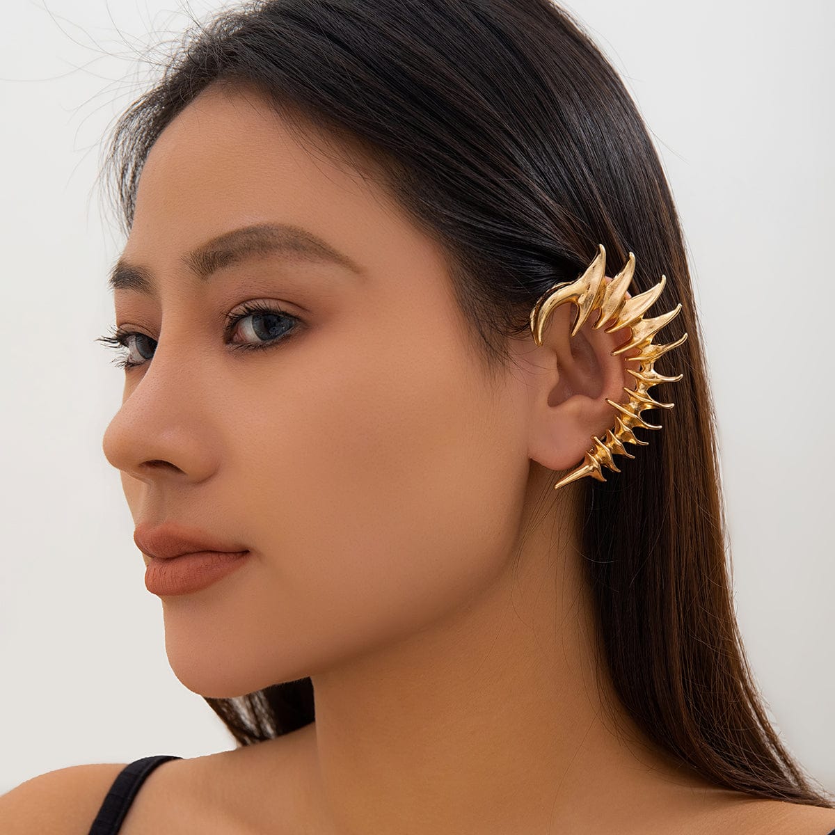 Gothic Spine Bone Shaped Ear Cuff Earrings - ArtGalleryZen