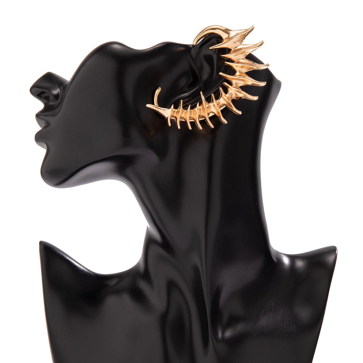 Gothic Spine Bone Shaped Ear Cuff Earrings - ArtGalleryZen