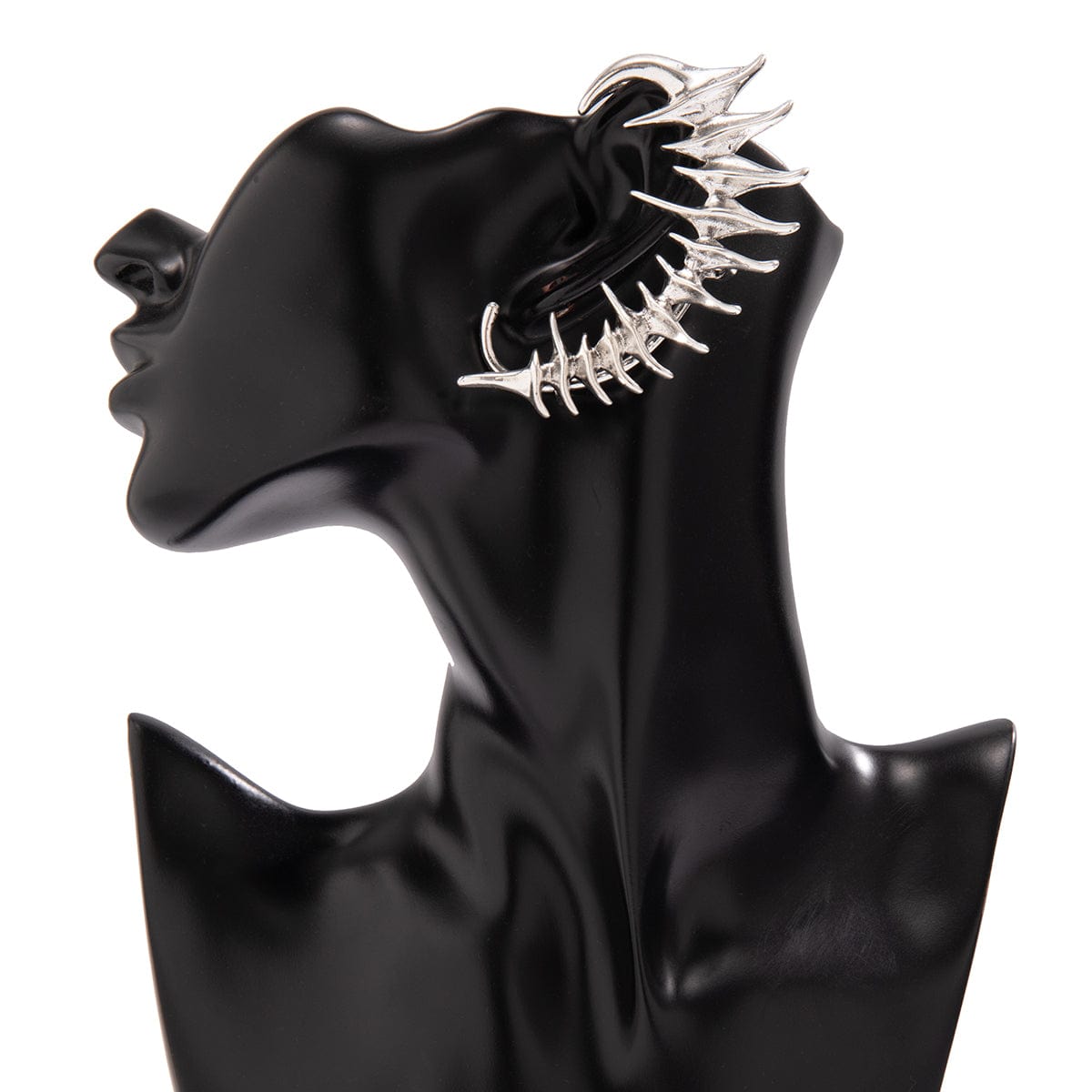 Gothic Spine Bone Shaped Ear Cuff Earrings - ArtGalleryZen