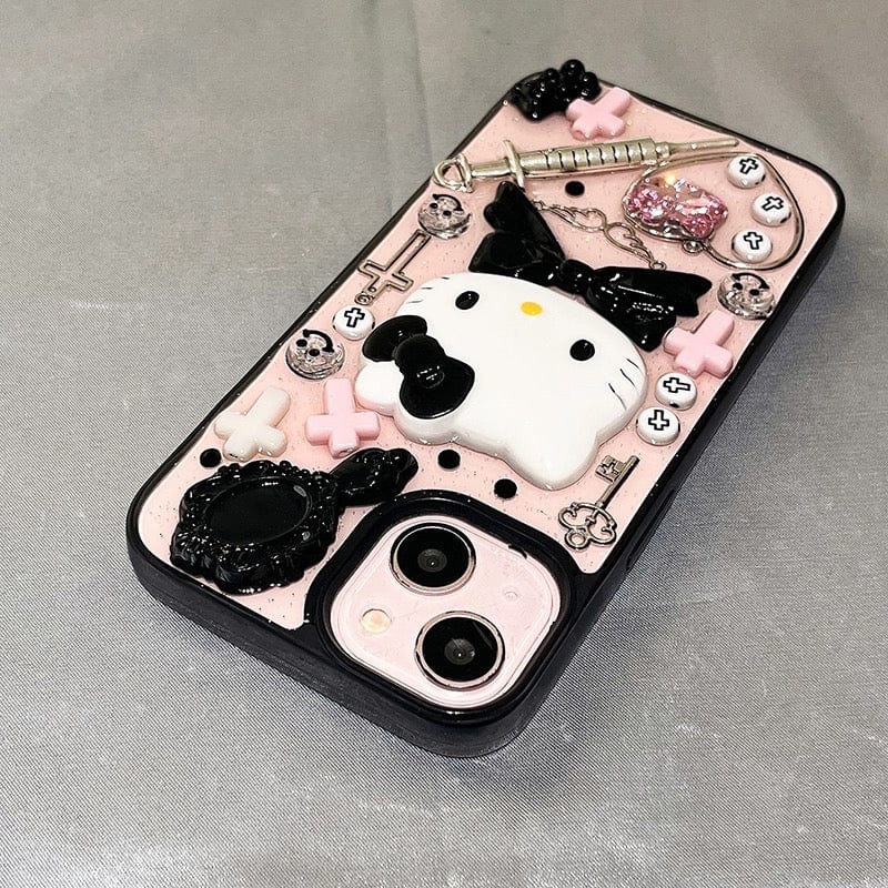 Gothic Y2K Hello Kitty iPhone Case