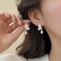 Thumbnail for Gradient Crystal Stone Inlaid Rhinestone Dangle Butterfly Earrings - ArtGalleryZen