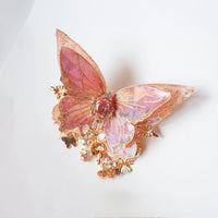Thumbnail for Gradient Double - Layer Butterfly Rhinestone Tassel Resin Hair Clip - ArtGalleryZen