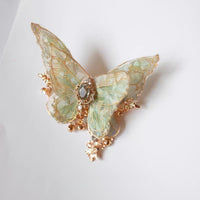 Thumbnail for Gradient Double - Layer Butterfly Rhinestone Tassel Resin Hair Clip - ArtGalleryZen