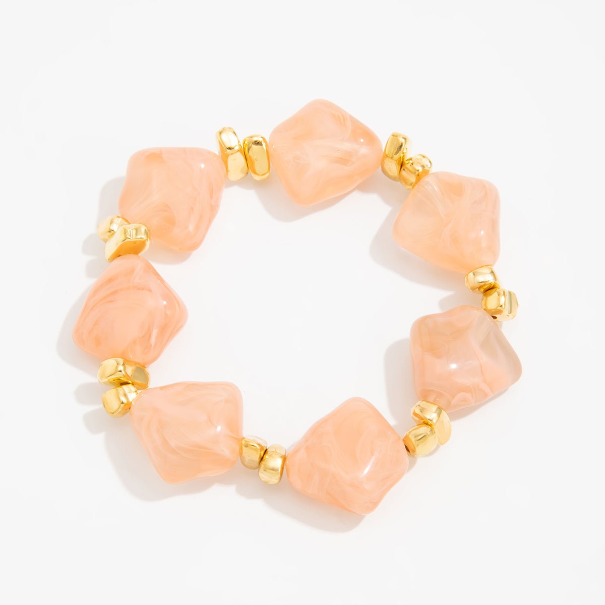 Gradient Irregular Resin Beaded Necklace Bracelet - ArtGalleryZen