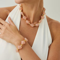 Thumbnail for Gradient Irregular Resin Beaded Necklace Bracelet - ArtGalleryZen