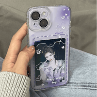 Thumbnail for Gradient Transparent Kpop Photocard Polaroid iPhone Case - ArtGalleryZen