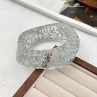 Thumbnail for Green Silver Foil Square Resin Bangle Bracelet - ArtGalleryZen
