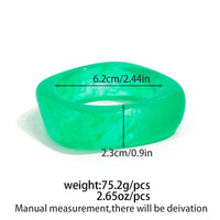 Thumbnail for Green Silver Foil Square Resin Bangle Bracelet - ArtGalleryZen