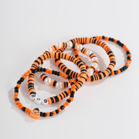 Thumbnail for Halloween 5Pcs Pumpkin Charm Pearl Letter Clay Chain Bracelet Set - ArtGalleryZen