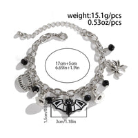 Thumbnail for Halloween Crystal Tassel Bat Spider Fangs Pendant Bracelet