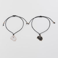 Thumbnail for Halloween Cute Ghost Pendant Wax Cord Bracelet Set - ArtGalleryZen