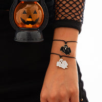 Thumbnail for Halloween Cute Ghost Pendant Wax Cord Bracelet Set