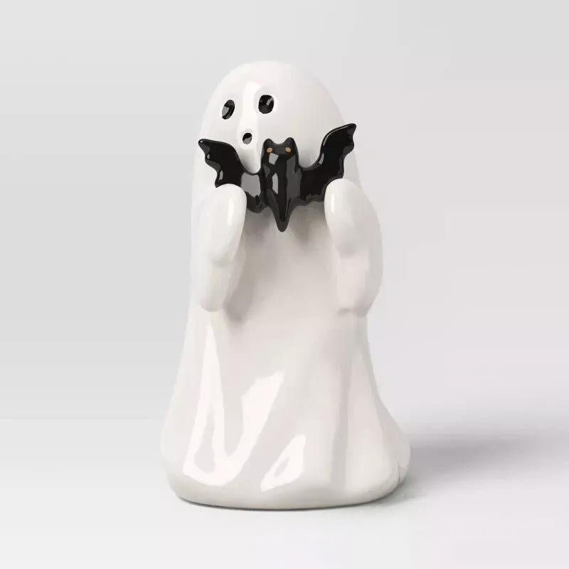 Halloween Cute Middle Finger Ghost Light Up Statue - ArtGalleryZen