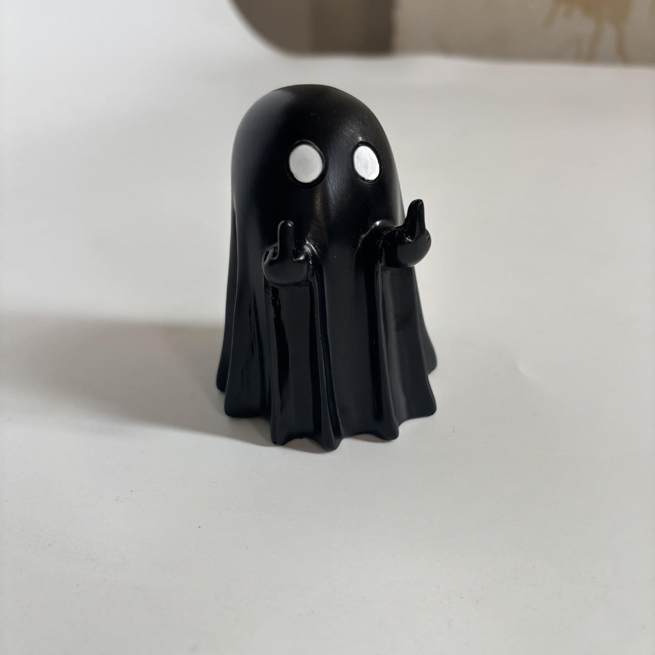 Halloween Cute Middle Finger Ghost Light Up Statue - ArtGalleryZen