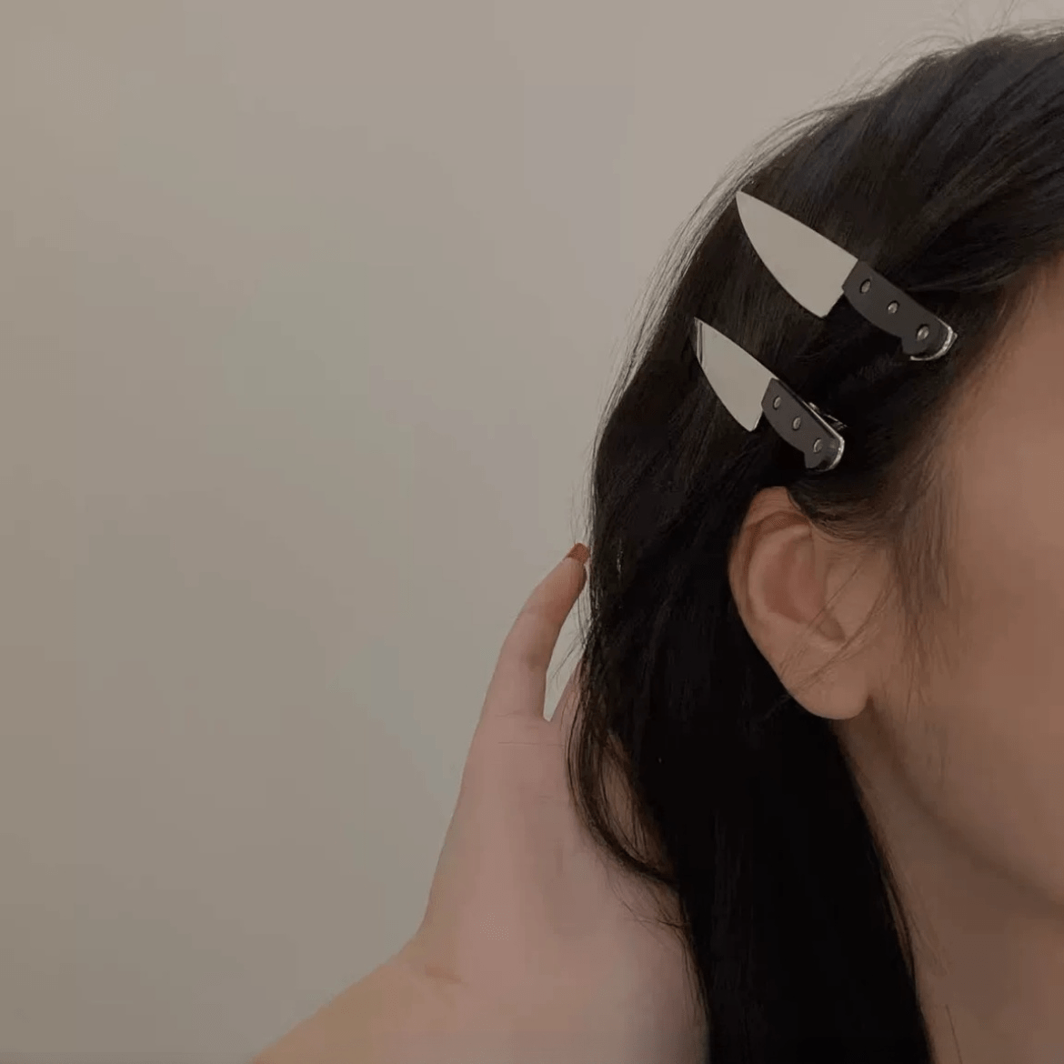 Halloween Funny Knife Shape Hair Clip