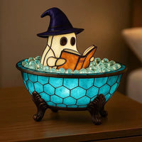 Thumbnail for Halloween Ghost Bubble Bath Tiffany Lamp Night Light - ArtGalleryZen
