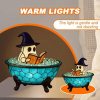 Thumbnail for Halloween Ghost Bubble Bath Tiffany Lamp Night Light - ArtGalleryZen