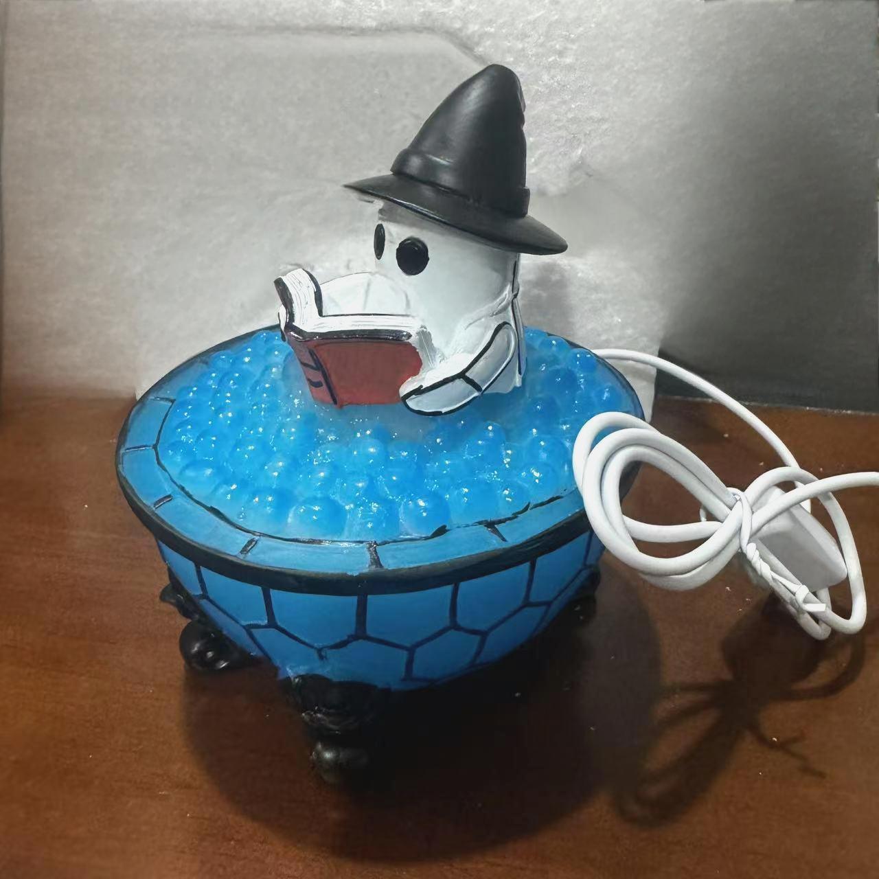 Halloween Ghost Bubble Bath Tiffany Lamp Night Light - ArtGalleryZen