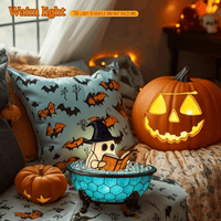 Thumbnail for Halloween Ghost Bubble Bath Tiffany Lamp Night Light - ArtGalleryZen