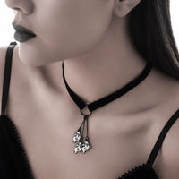 Thumbnail for Halloween Ghost Pendant Velvet Necklace - ArtGalleryZen