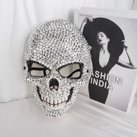 Thumbnail for Halloween Glitter Rhinestone Skull Mask - ArtGalleryZen