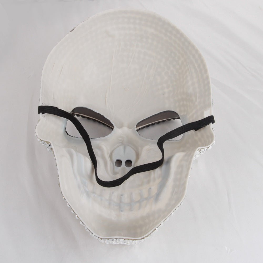 Halloween Glitter Rhinestone Skull Mask - ArtGalleryZen