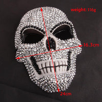 Thumbnail for Halloween Glitter Rhinestone Skull Mask - ArtGalleryZen