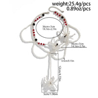 Thumbnail for Halloween Layered Spider Pendant Crystal Pearl Chain Y Necklace - ArtGalleryZen