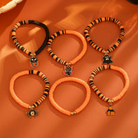 Thumbnail for Halloween Theme Layered Ghost Spider Pumpkin Kitten Charm Strench Bracelet Set