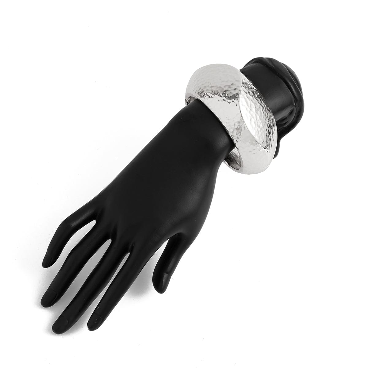 Hammered Gold Silver Plated Irregular Wide Cuff Bangle Bracelet - ArtGalleryZen