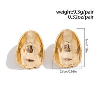 Thumbnail for Hammered Irregular Oval Stud Earrings