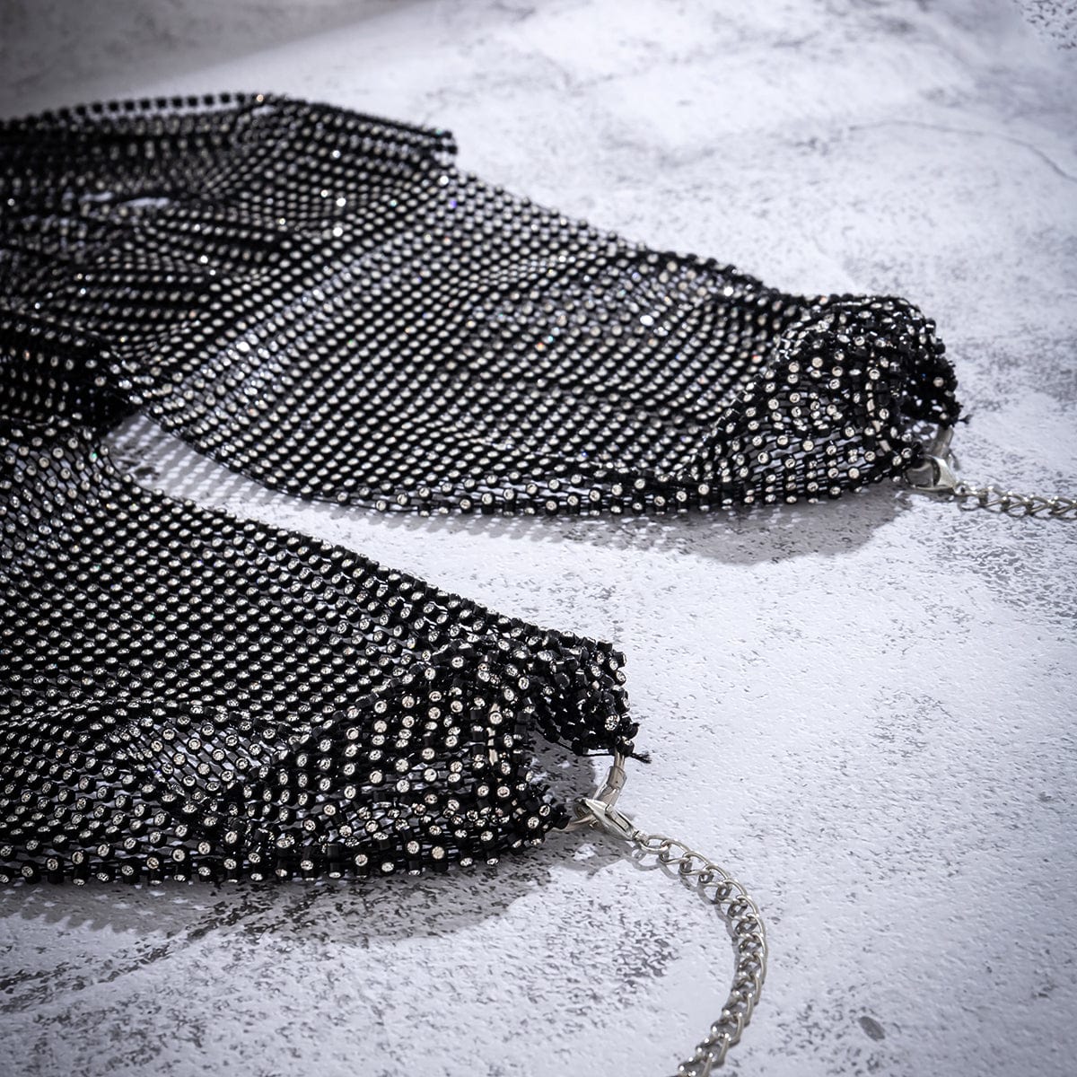 Handmade Glittering Rhinestone Fishnet See Through Mesh Cover Up Long –  ArtGalleryZen