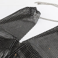 Thumbnail for Handmade Bling Rhinestone Fishnet See Through Mesh Tassel Bra - ArtGalleryZen