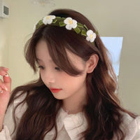 Thumbnail for Handmade Crochet Flower Hair Band - ArtGalleryZen