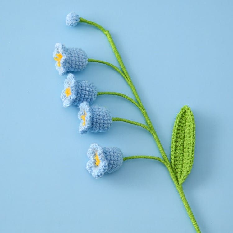 lily of the valley flower crochet Blue