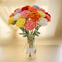 Thumbnail for Handmade Crochet Rose Flower - ArtGalleryZen