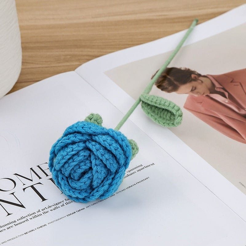Handmade Crochet Rose Flower - ArtGalleryZen