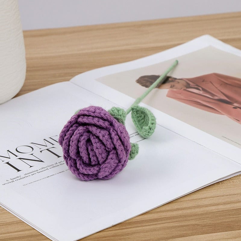 Handmade Crochet Rose Flower - ArtGalleryZen
