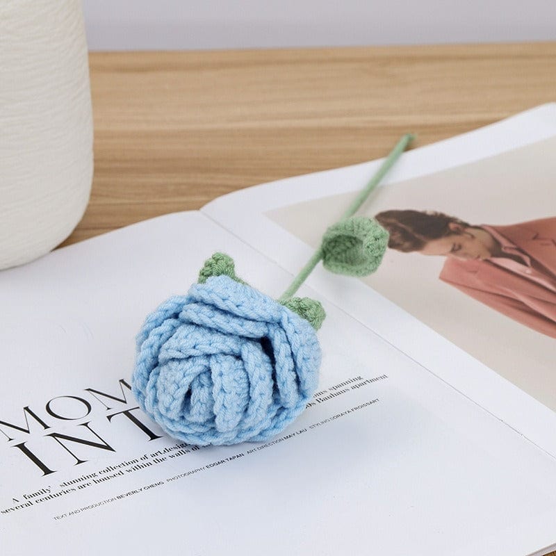 Handmade Crochet Rose Flower - ArtGalleryZen