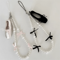 Thumbnail for Handmade Crystal Seed Bead Pearl Dance Theatrical Phone Strap - ArtGalleryZen