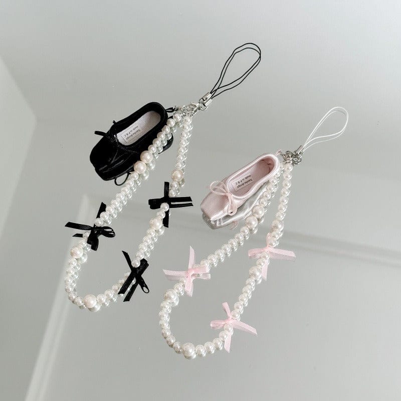 Handmade Crystal Seed Bead Pearl Dance Theatrical Phone Strap - ArtGalleryZen