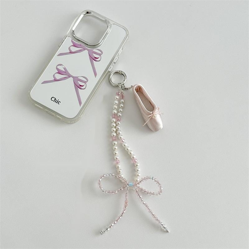 Handmade Crystal Seed Bead Pearl Dance Theatrical Phone Strap - ArtGalleryZen