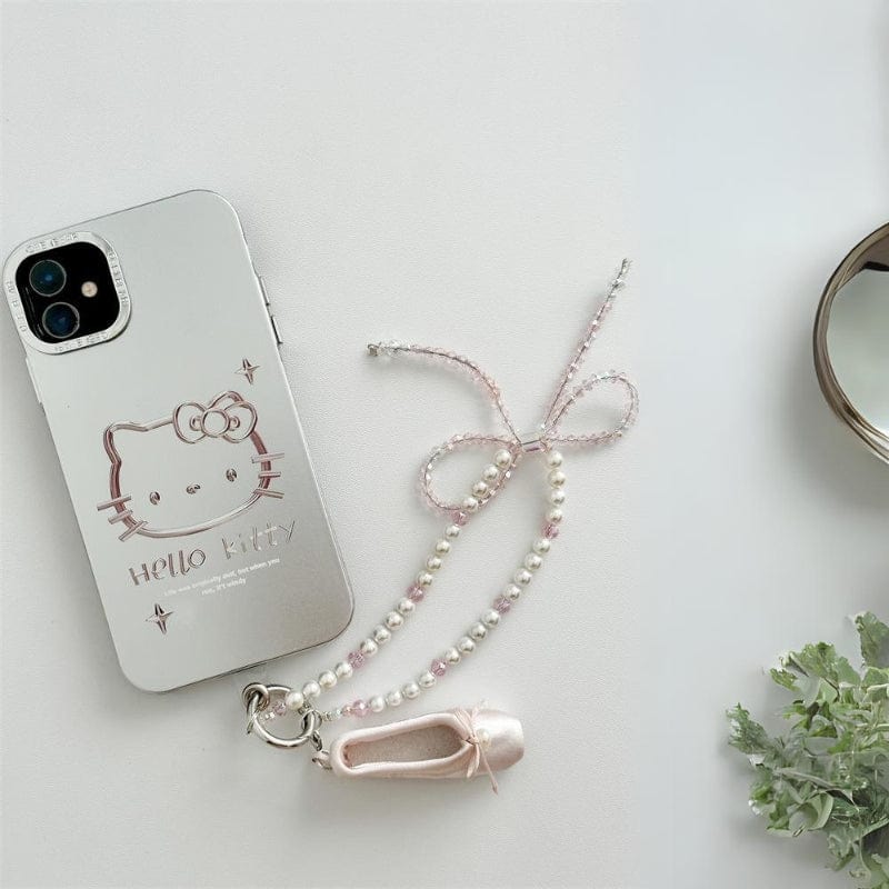 Handmade Crystal Seed Bead Pearl Dance Theatrical Phone Strap - ArtGalleryZen