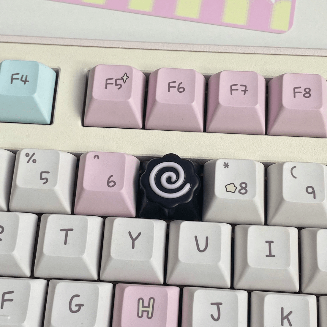 Handmade Cute Narutomaki DIY Keyboard Accessories Resin Keycap - ArtGalleryZen